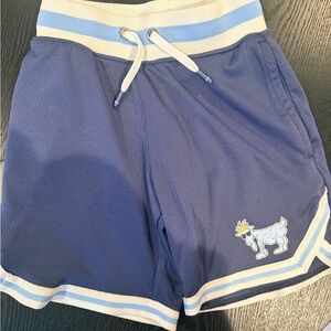 Kids GOAT USA Blue Athletic Shorts with Drawstring